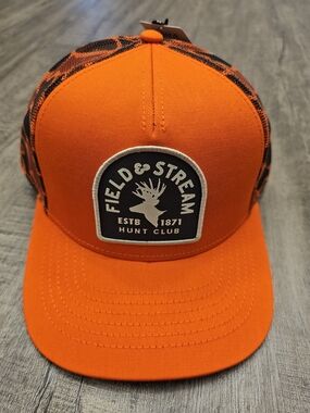 Field & Stream Orange Patch Trucker Hat